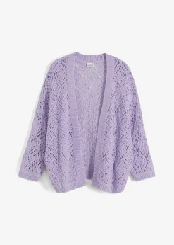 bonprix bonprix Chaqueta de punto ajour lila pastel New
