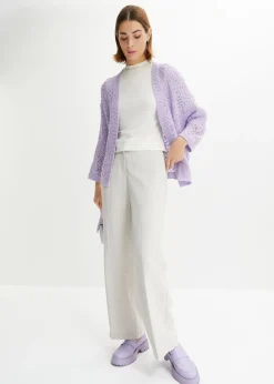 bonprix bonprix Chaqueta de punto ajour lila pastel New