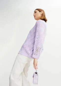 bonprix bonprix Chaqueta de punto ajour lila pastel New