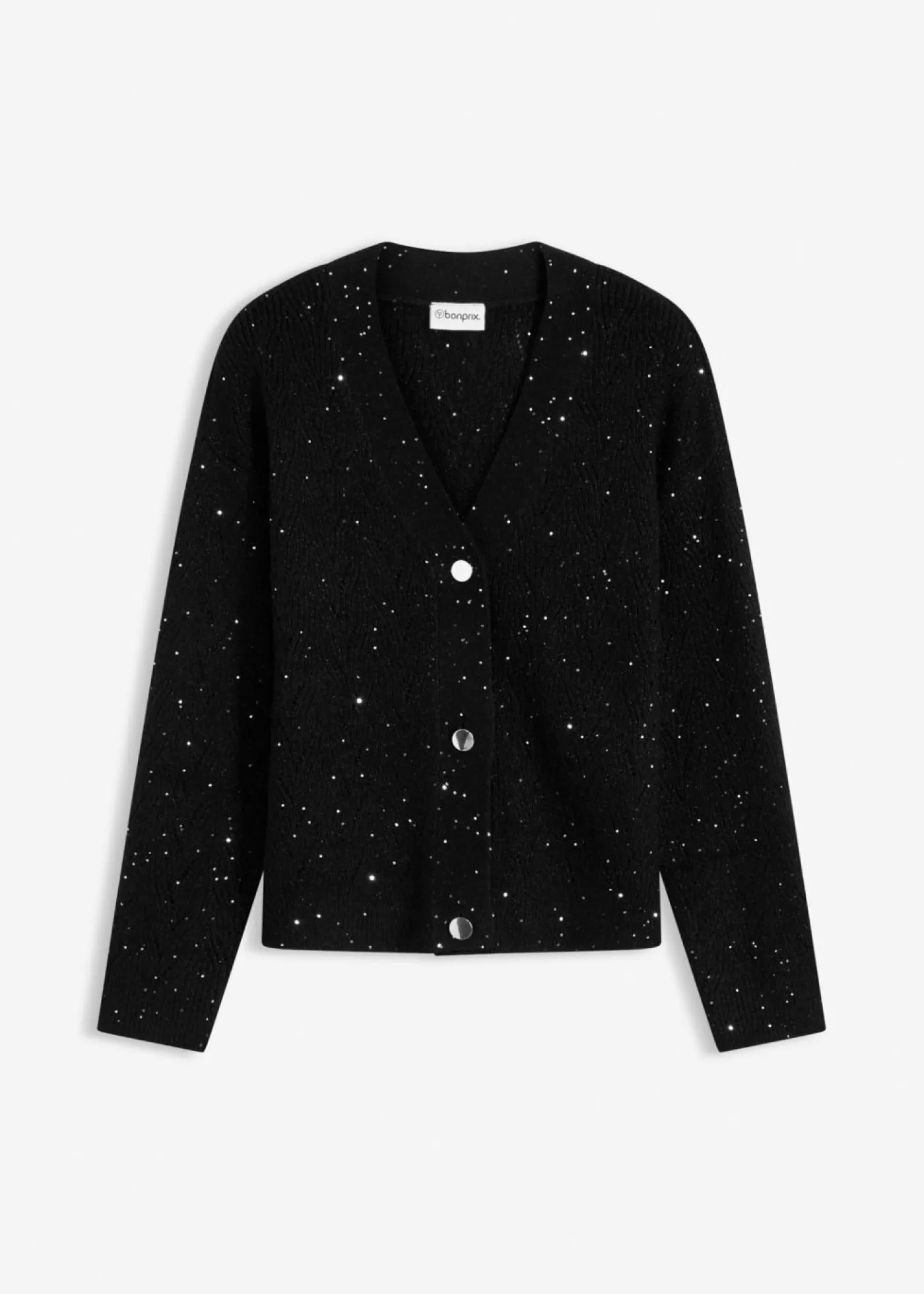 bonprix bonprix Chaqueta de punto ajour Negro New