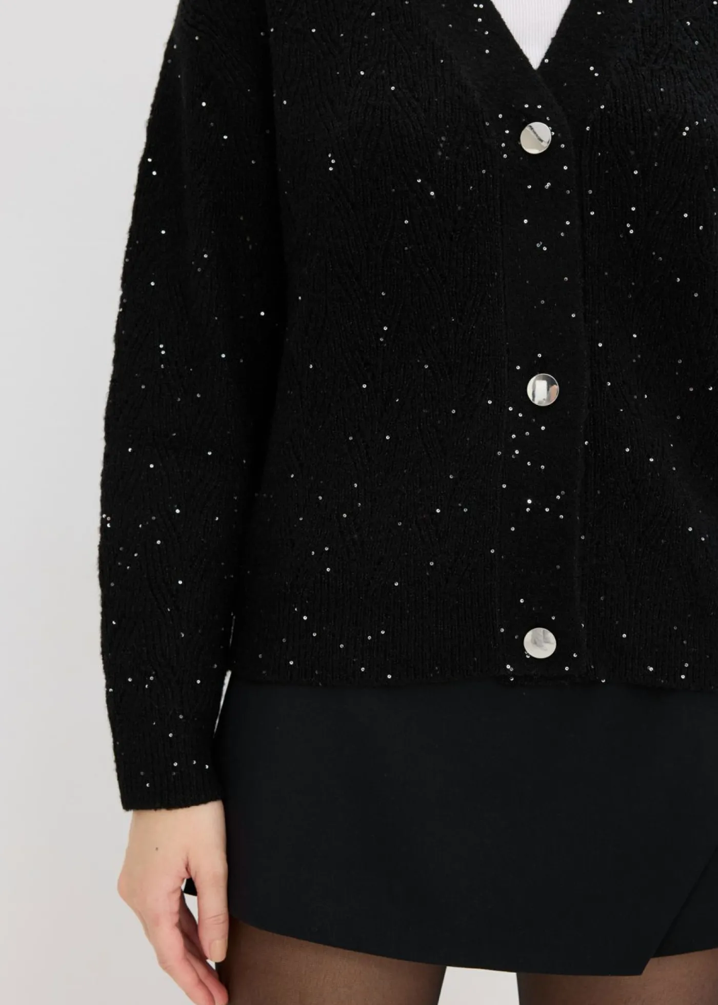 bonprix bonprix Chaqueta de punto ajour Negro New