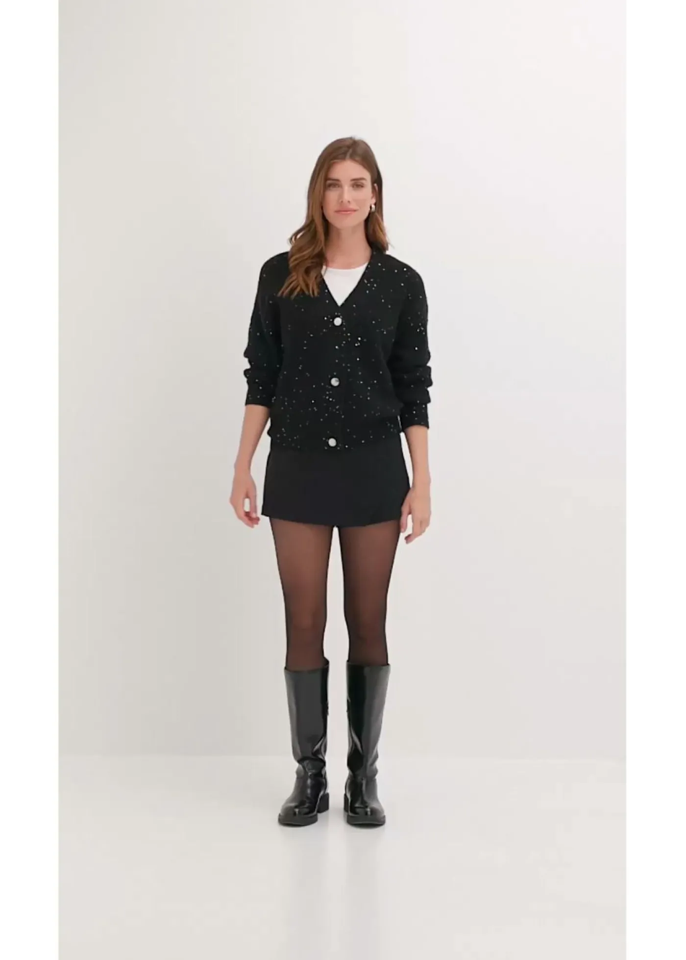 bonprix bonprix Chaqueta de punto ajour Negro New