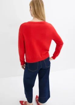 bonprix bonprix Chaqueta de punto con bolsillos fresa Sale
