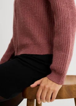 bonprix bonprix Chaqueta de punto con capucha baya suave Online
