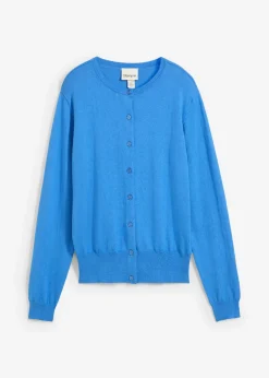 bonprix bonprix Chaqueta de punto con contenido de seda azul glaciar Discount