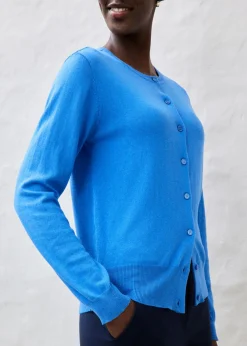 bonprix bonprix Chaqueta de punto con contenido de seda azul glaciar Discount