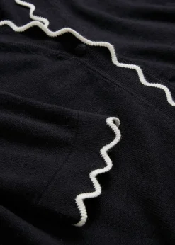 bonprix bonprix Chaqueta de punto con contenido de seda Negro-blanco lana Online