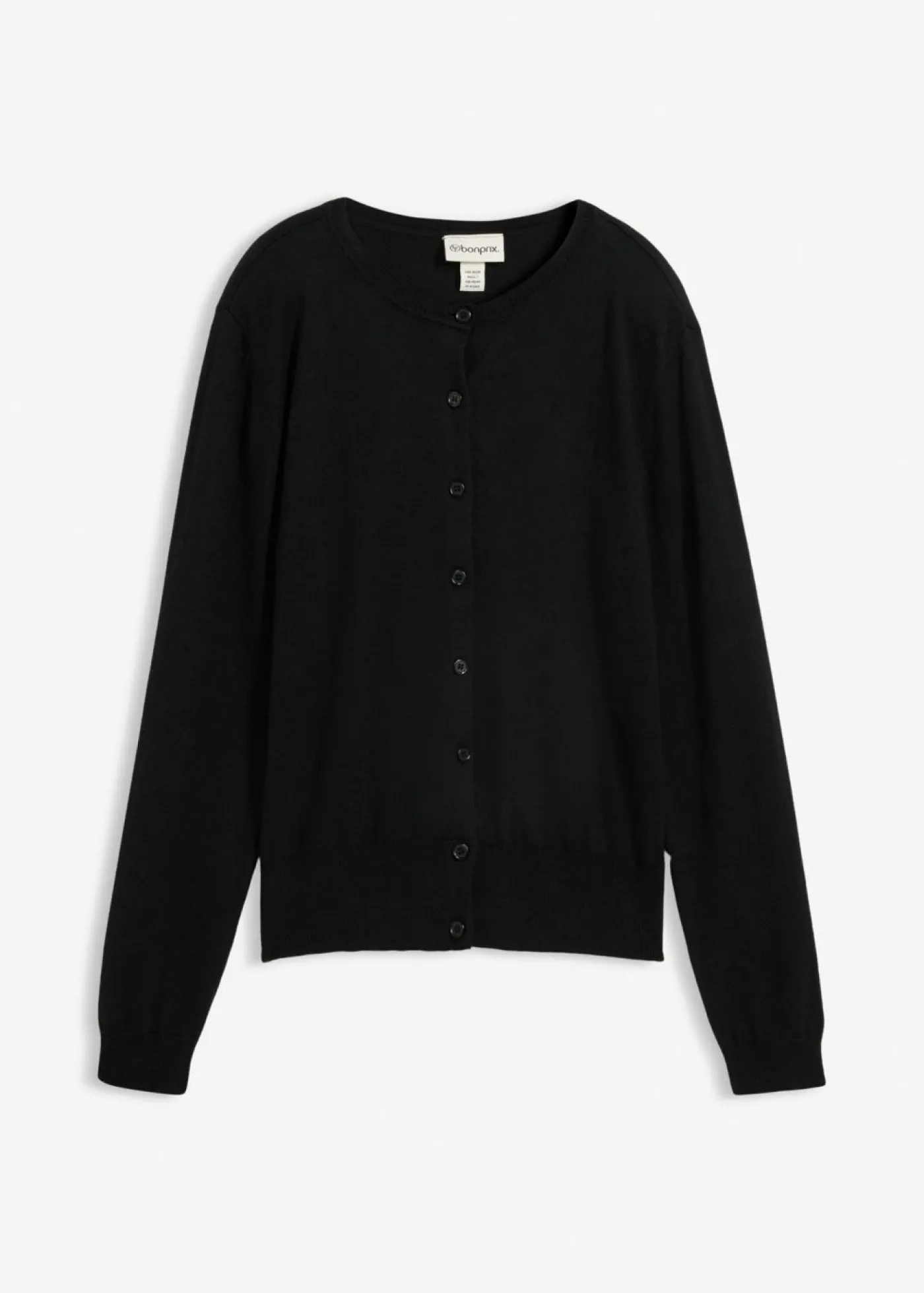 bonprix bonprix Chaqueta de punto con contenido de seda Negro New