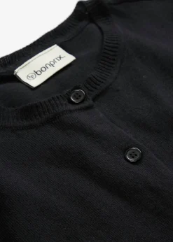 bonprix bonprix Chaqueta de punto con contenido de seda Negro New