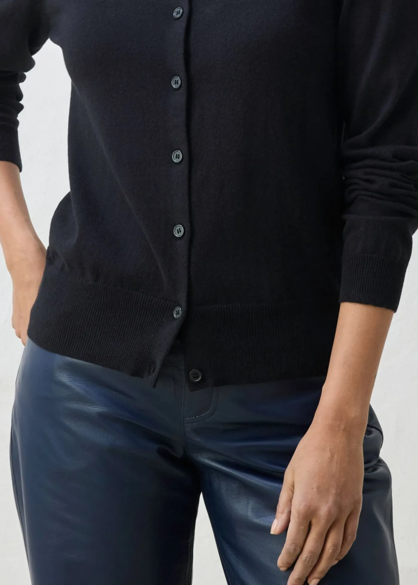 bonprix bonprix Chaqueta de punto con contenido de seda Negro New