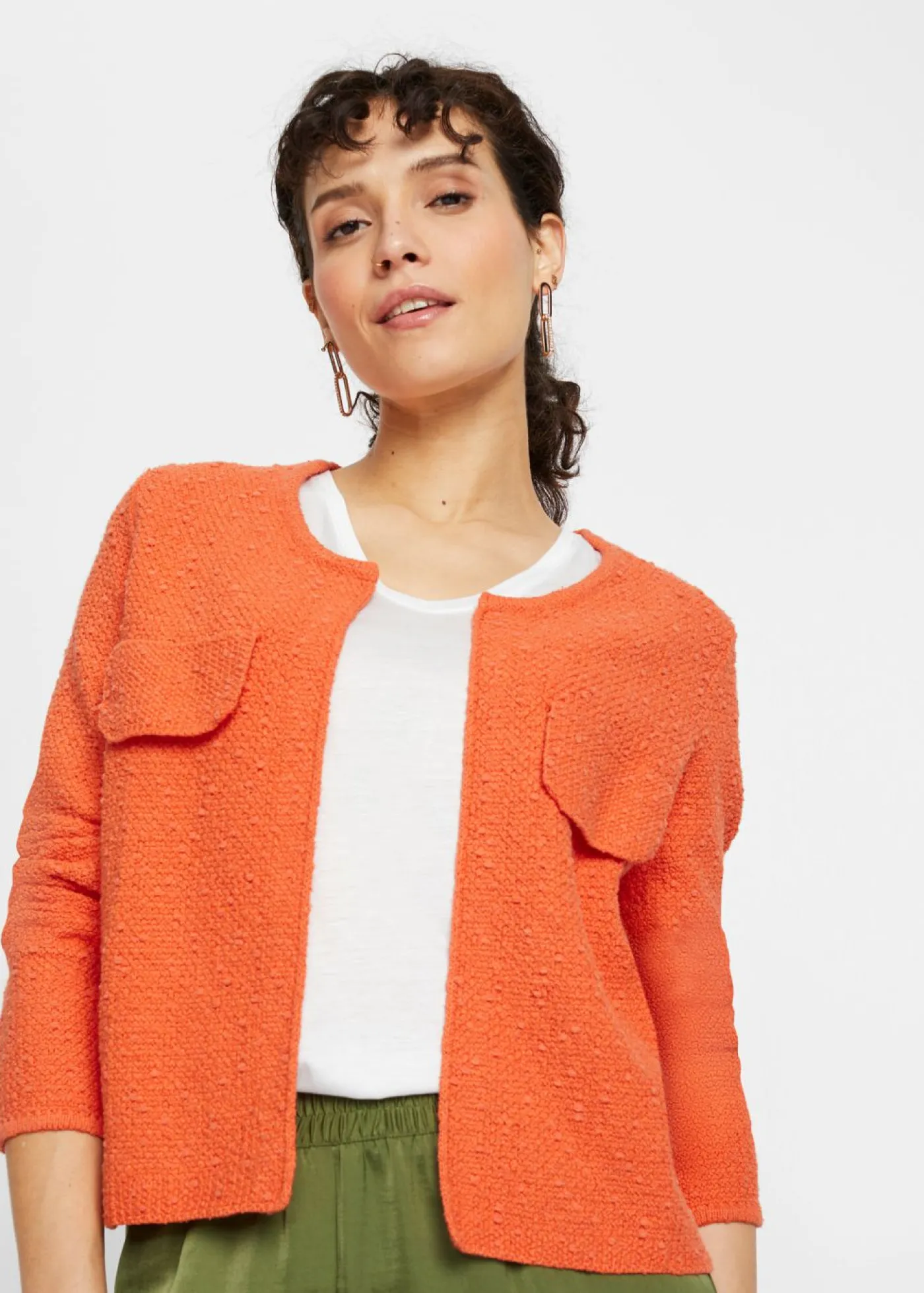 bonprix bonprix Chaqueta de punto de bouclé mango Hot