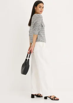 bonprix bonprix Chaqueta de punto de bouclé gris jaspeado moteado Outlet