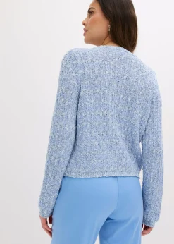 bonprix bonprix Chaqueta de punto de bouclé Azul provenzal jaspeado Outlet