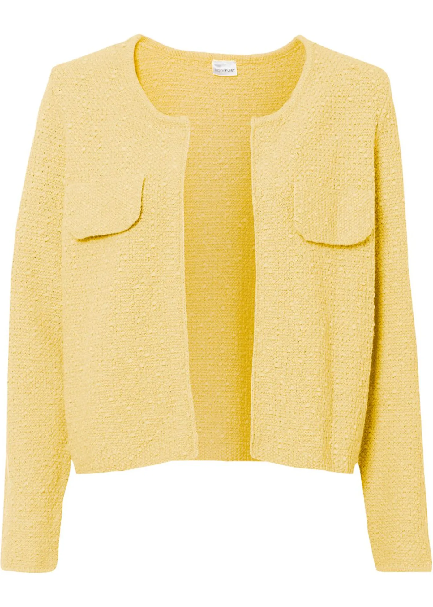 bonprix bonprix Chaqueta de punto de bouclé Amarillo claro Discount