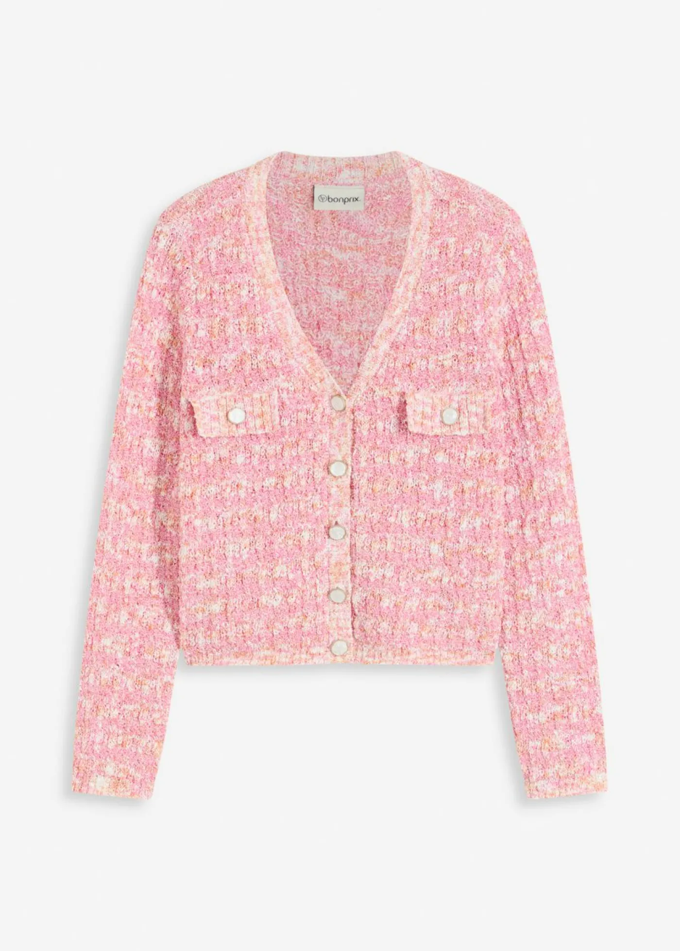 bonprix bonprix Chaqueta de punto de bouclé pink lady moteado