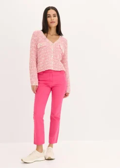 bonprix bonprix Chaqueta de punto de bouclé pink lady moteado