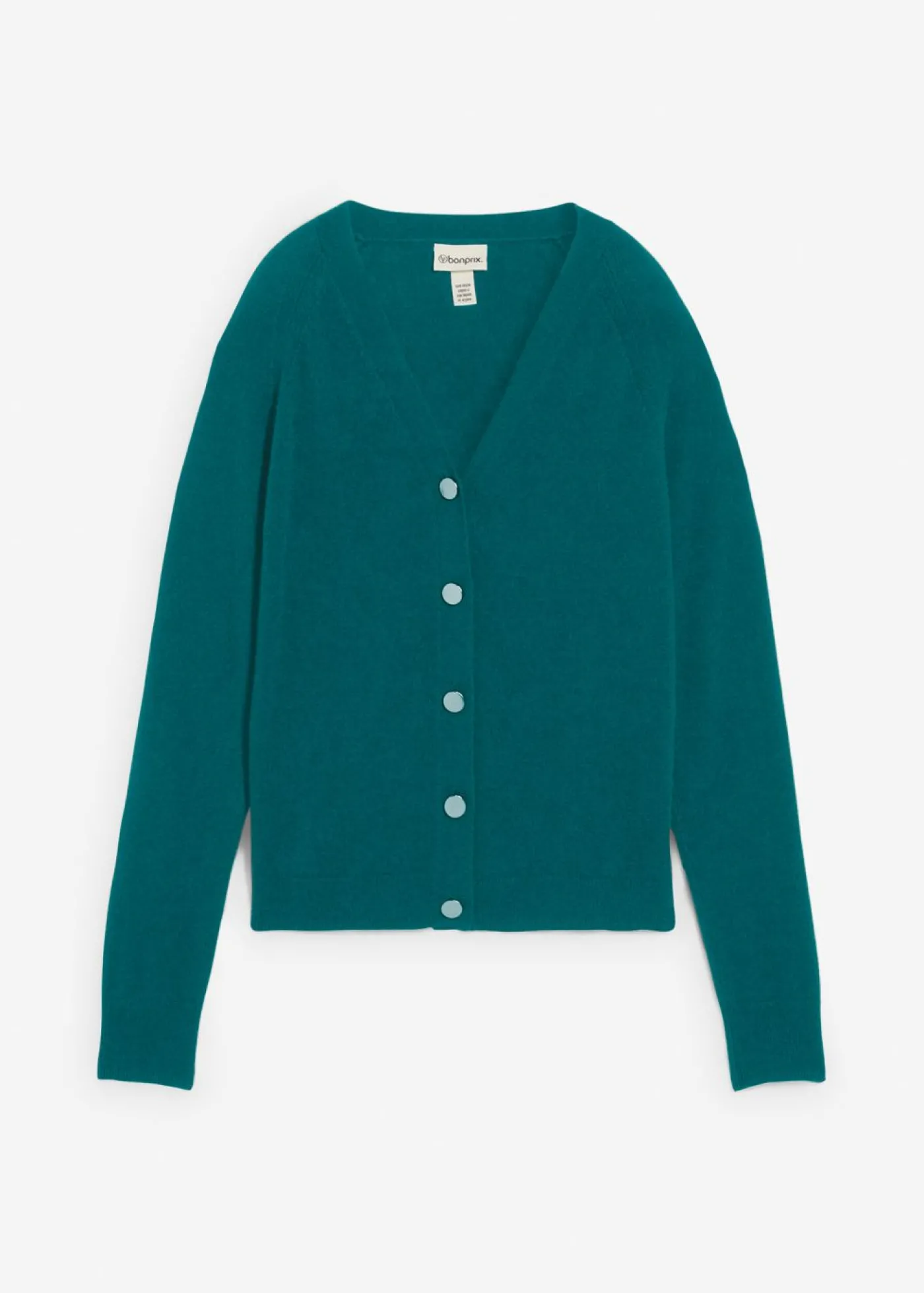 bonprix bonprix Chaqueta de punto de cachemira con Good Cashmere Standard® verde pimiento Discount