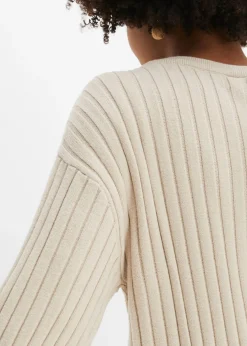 bonprix bonprix Chaqueta de punto de estilo boxy gris piedra Hot