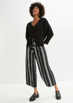 bonprix bonprix Chaqueta de punto de estilo boxy Negro Hot