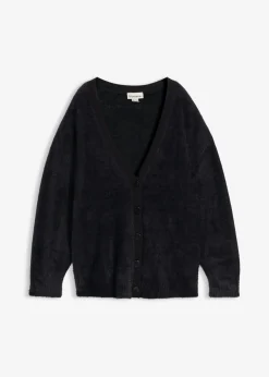 bonprix bonprix Chaqueta de punto de mezcla de viscosa Negro Online