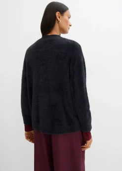 bonprix bonprix Chaqueta de punto de mezcla de viscosa Negro Online