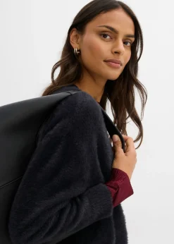 bonprix bonprix Chaqueta de punto de mezcla de viscosa Negro Online
