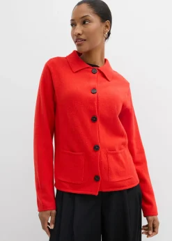 bonprix bonprix Chaqueta de punto de mezcla de viscosa fresa Hot
