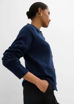 bonprix bonprix Chaqueta de punto de mezcla de viscosa Azul marino Best