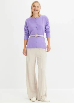 bonprix bonprix Chaqueta de punto fino Lila suave Best