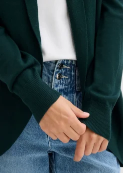 bonprix bonprix Chaqueta de punto fino Verde intenso Best