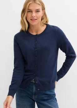 bonprix bonprix Chaqueta de punto fino Azul marino Sale