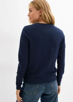 bonprix bonprix Chaqueta de punto fino Azul marino Sale
