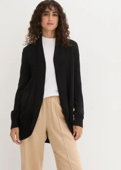 bonprix bonprix Chaqueta de punto fino Negro