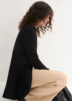 bonprix bonprix Chaqueta de punto fino Negro