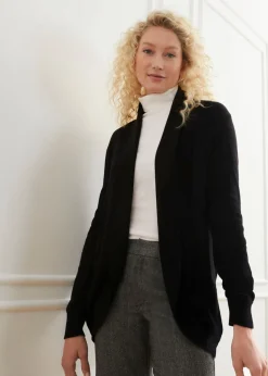 bonprix bonprix Chaqueta de punto fino Negro