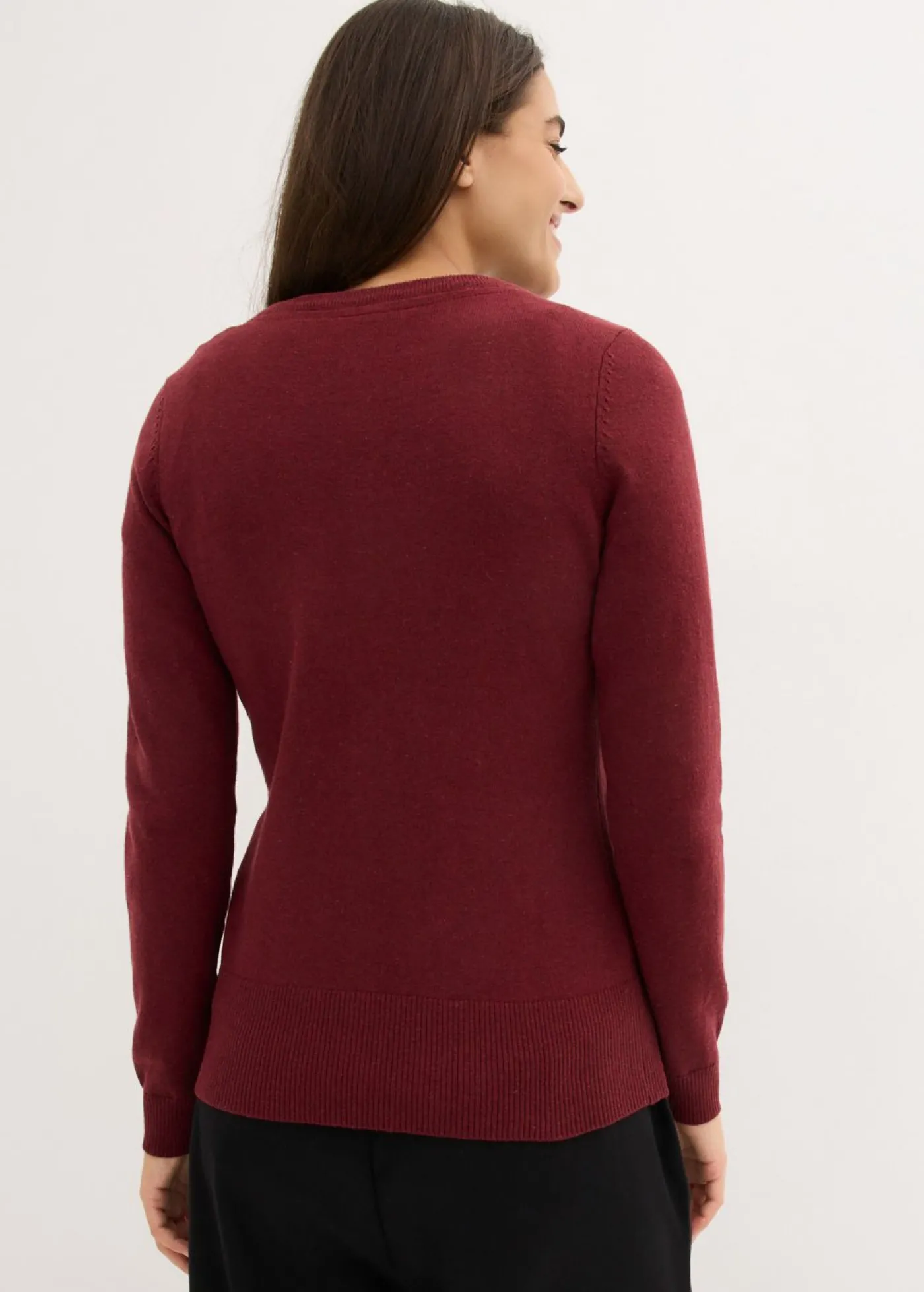 bonprix bonprix Chaqueta de punto fino con algodón reciclado Baya New