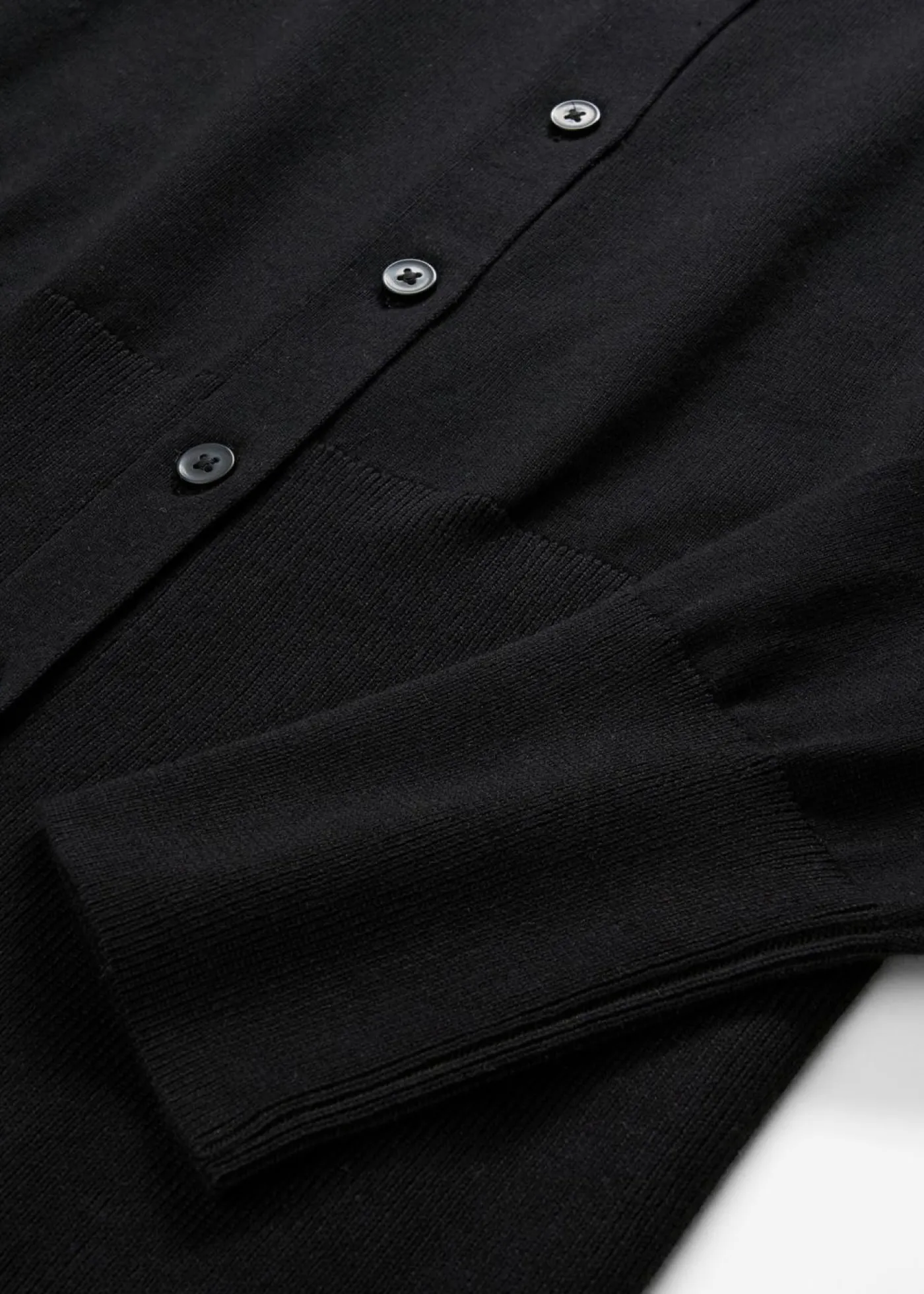 bonprix bonprix Chaqueta de punto fino con cuello redondo Negro Sale