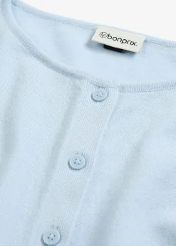 bonprix bonprix Chaqueta de punto fino con cuello redondo azul pálido Discount