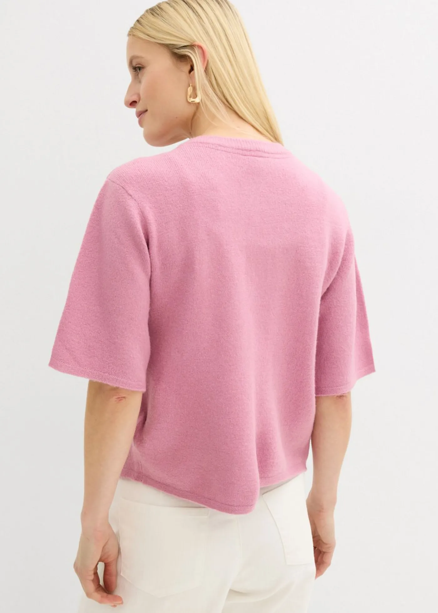 bonprix bonprix Chaqueta de punto fino con lazo Malva Best