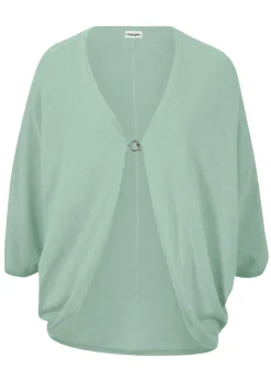 bonprix bonprix Chaqueta de punto fino de algodón puro Verde pastel Best