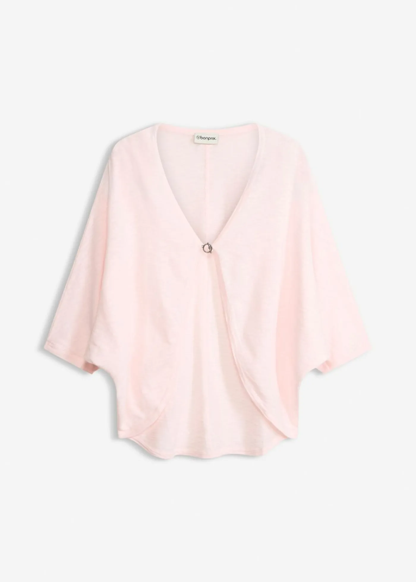 bonprix bonprix Chaqueta de punto fino de algodón puro Rosa claro