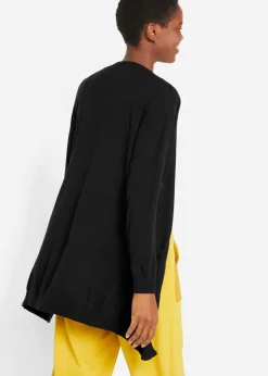 bonprix bonprix Chaqueta de punto fino de algodón Negro Discount