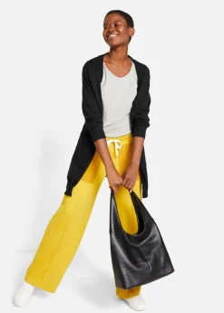 bonprix bonprix Chaqueta de punto fino de algodón Negro Discount