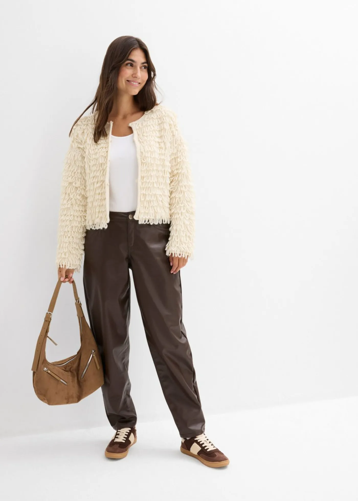 bonprix bonprix Chaqueta de punto grueso Crudo Outlet