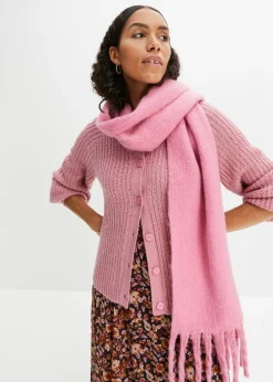 bonprix RAINBOW Chaqueta de punto grueso Rosa frambuesa Hot