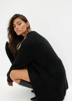 bonprix bonprix Chaqueta de punto grueso Negro Sale