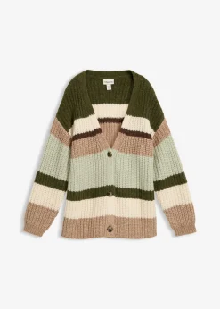 bonprix bonprix Chaqueta de punto grueso con degradado cromático caqui oscuro New