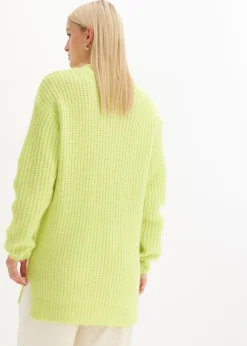 bonprix bonprix Chaqueta de punto grueso de suave mezcla de lana Verde menta Sale
