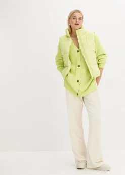 bonprix bonprix Chaqueta de punto grueso de suave mezcla de lana Verde menta Sale