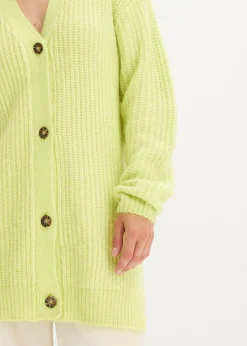 bonprix bonprix Chaqueta de punto grueso de suave mezcla de lana Verde menta Sale